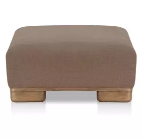 June Dark Brown Upholstered Rectangular Ottoman
