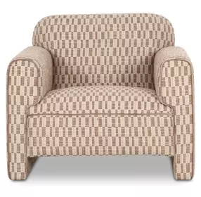 Leo Taupe Upholstered Accent Chair
