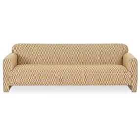 Leo Chartreuse and Cream 90" Sofa