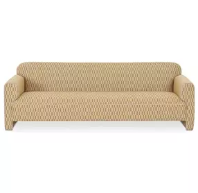 Leo Chartreuse and Cream 90" Sofa