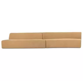 Naomi Golden Yellow 2 Piece Wave Modular Sectional