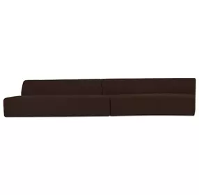 Naomi Dark Brown 2 Piece Wave Modular Sectional