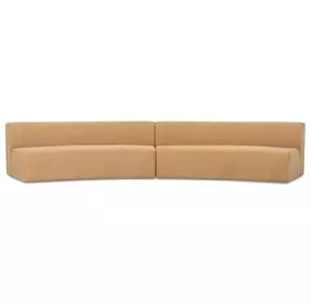 Naomi Golden Yellow 2 Piece Concave Modular Sectional