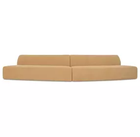 Naomi Golden Yellow 2 Piece Convex Modular Sectional