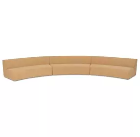 Naomi Golden Yellow 3 Piece Concave Modular Sectional