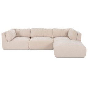 Matina Oatmeal 4 Piece Modular Lounge Sectional