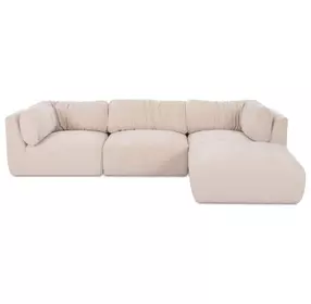 Matina Oatmeal 4 Piece Modular Lounge Sectional