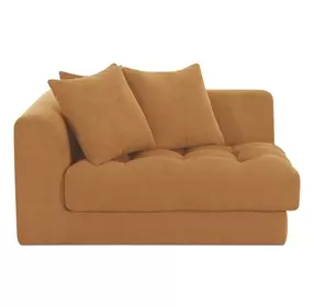 Davie Golden Yellow Performance Fabric LAF Chair with Pillows