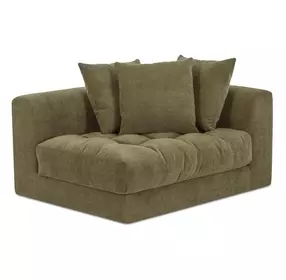 Davie Olive Performance Fabric RAF Chair with Pillows