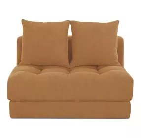 Davie Golden Yellow Performance Fabric Slipper Chair with Pillows