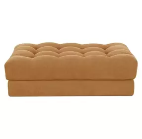 Davie Golden Yellow Performance Fabric Upholstered Rectangular Ottoman