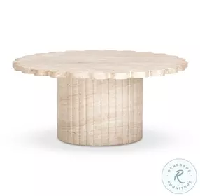Blossom Washed Travertine Coffee Table