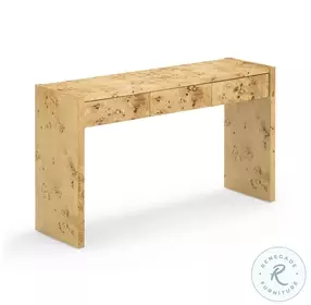 Brandyss Natural Burl Console Table