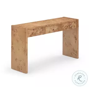 Brandyss Honey Burl Console Table