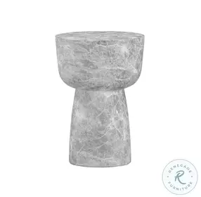 Charra Grey Faux Marble Side Table