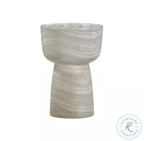 Charra Faux Travertine Side Table