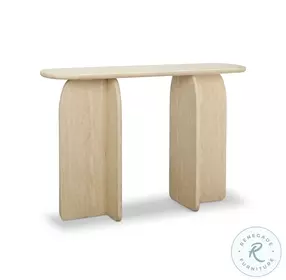 Clementine Faux Travertine Console Table
