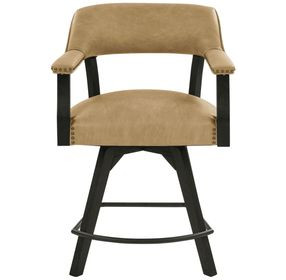 Rylie Black Swivel 24″ Counter Height Captains Chair