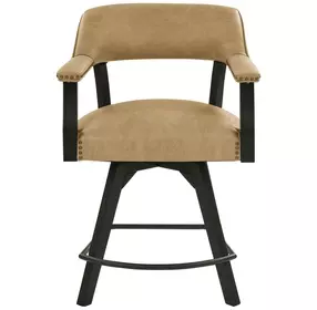 Rylie Black Swivel 24″ Counter Height Captains Chair