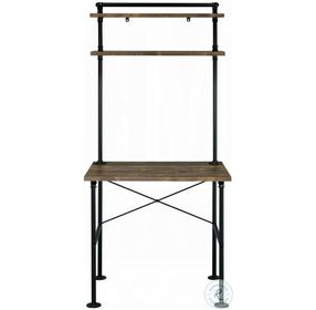 Ensata Rustic Oak and Black 32" Writing Desk