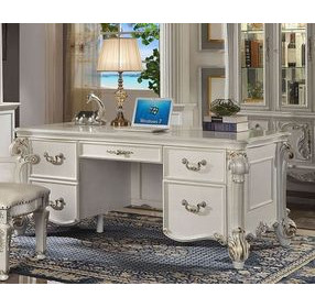 Vendome Antique Pearl 74" Executive Writing Desk