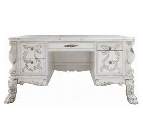 Dresden Bone White 74" Executive Writing Desk