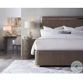 Modern Mood Dark Brown Panel Bedroom Set with Round Nightstand