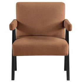 Helen Rust and Black Accent Chair