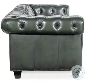 Beaufort Black Tufted Leather Sofa