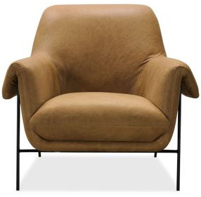Ambroise Brown Leather Club Chair