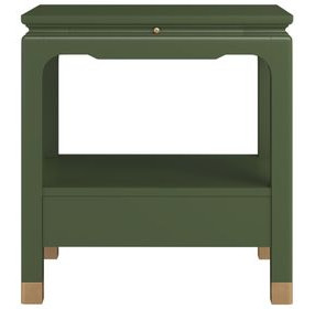 Eave Darkened Sage Bedside Table