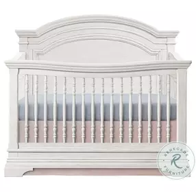 Olivia Brushed White Arch Top Convertible Standard Crib