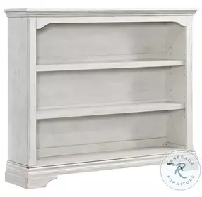 Olivia Brushed White Hutch and Bookcase with 3 Shelves