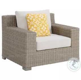 Camal White Cream Outdoor Club Chair