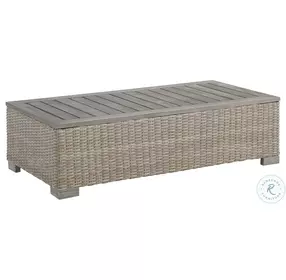 Camal Tan Outdoor Rectangular Coffee Table