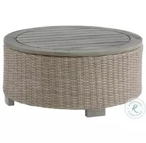 Camal Tan Outdoor Round Coffee Table