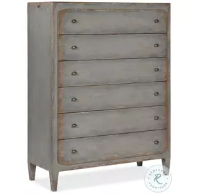 Ciao Bella Time Worn Gray Six Drawer Chest