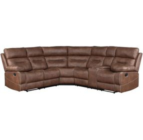 Rudger Brown 3 Piece Manual Reclining Sectional
