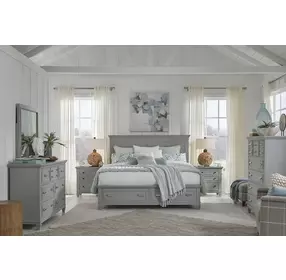 Harborwick Harbor Gray Storage Panel Bedroom Set