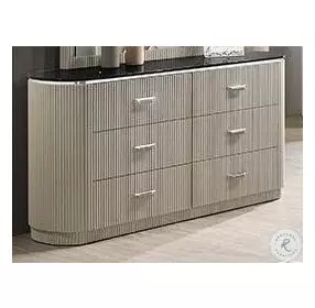 Onyx Black And Light Beige Dresser