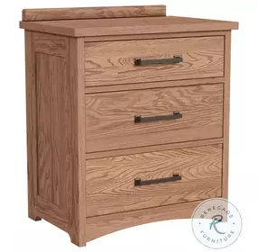 Oak Park Taupe 3 Drawer Nightstand