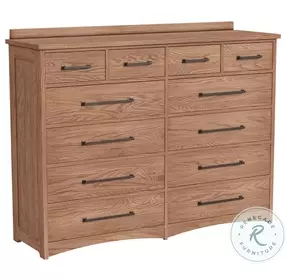 Oak Park Taupe 12 Drawer Dresser