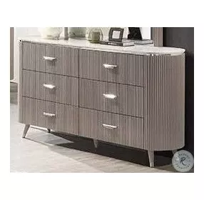 Opal White Stone And Light Taupe Dresser