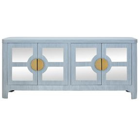 Opal Painted Light Blue 4 Door Buffet