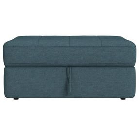 Harleigh Teal Upholstered Square Storage Ottoman