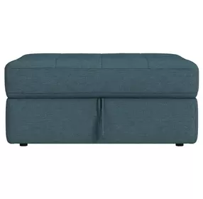 Harleigh Teal Upholstered Square Storage Ottoman