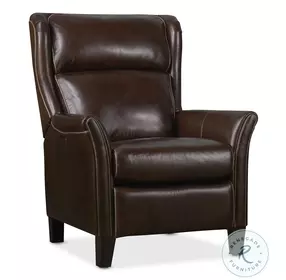 Harrowford Dark Roast Leather Power Recliner with Power Headrest