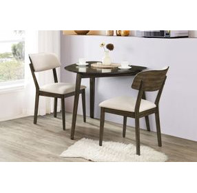 Rex Walnut 35" Guitar Pick Corner Dining Room Set
