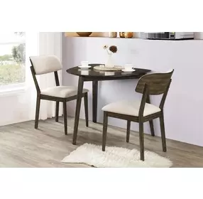 Rex Walnut Guitar Pick Corner Dining Room Set