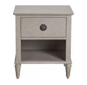 Zest White 1 Drawer Open Nightstand